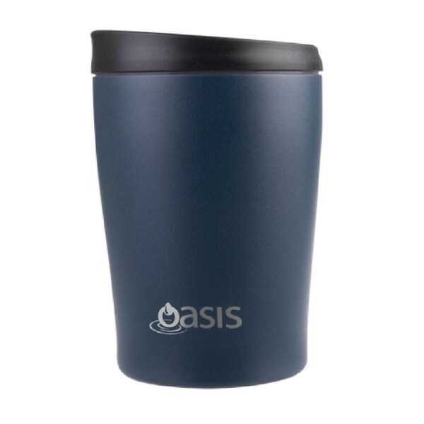 Travel Cup Coffee Oasis Double Wall Insulated Stainless Steel - Navy 380ml