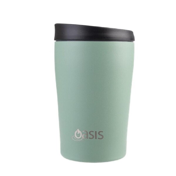 Travel Cup Coffee Oasis Double Wall Insulated Stainless Steel - Sage Green 380ml