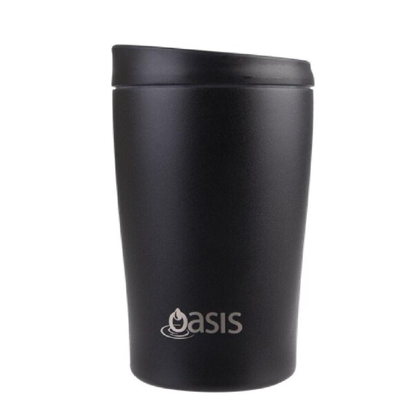Travel Cup Coffee Oasis Double Wall Insulated Stainless Steel - Black 380ml