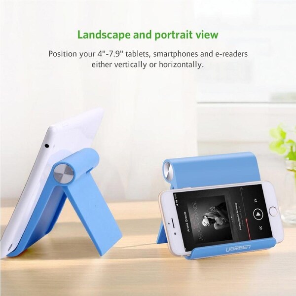 Multi Angle Mobile Phone Tablet Stand Holder Samsung Galaxy Apple iPhone - Blue