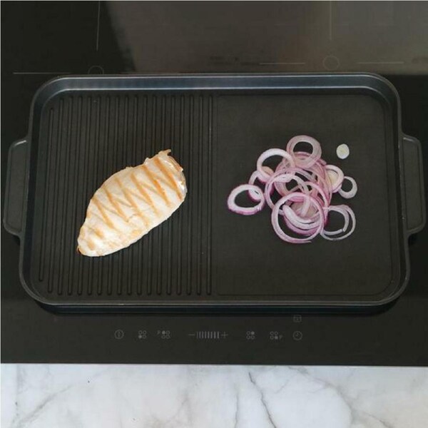Grill Plate Non Stick Giant Combination Suits Induction Stanley Rogers 44 x 27cm