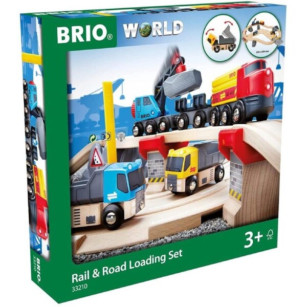 Brio World Rail & Road Loading Set 32pc 33210