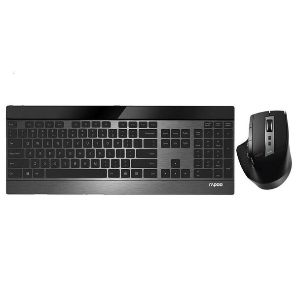 RAPOO 9900M Multi-mode Wireless Ultra-slim Keyboard & Mouse - Bluetooth 4.0, 2.4G Multi-Mode Switch, Ultra-Slim Keys, Adjustable DPI