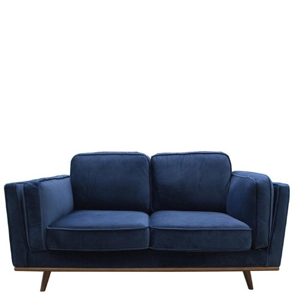 2 Seater Sofa Sofa in Soft Blue Velvet Lounge Set for Living Room Couch ...