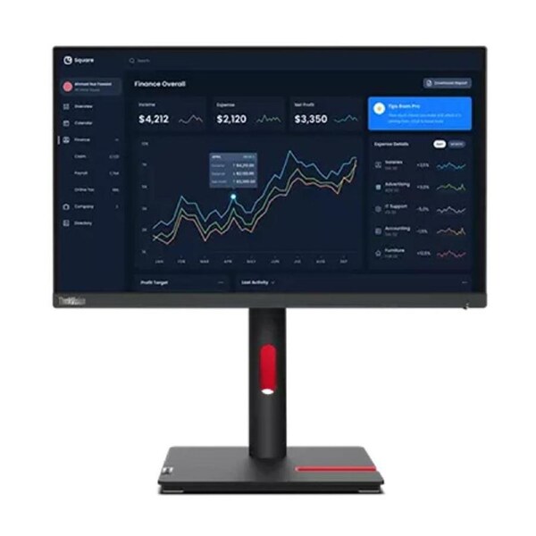 LENOVO ThinkVision T27i-30 27' FHD IPS Monitor 1920x1080 16:9 Anti-Glare Height Adjustable Titl Swivel Pivot 4xUSB3.2 Hub VGA DP HDMI 3yr ~61C6MAR1AU