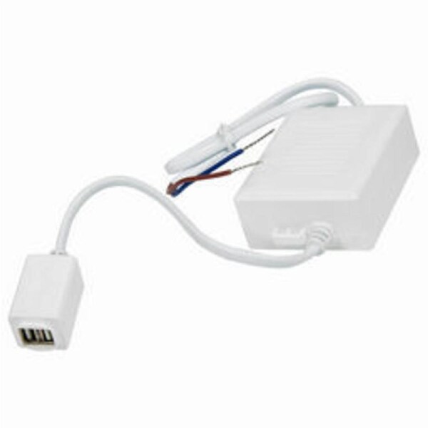 Overload Protection Low Standby Power Consumption Dual USB Charger Mech White