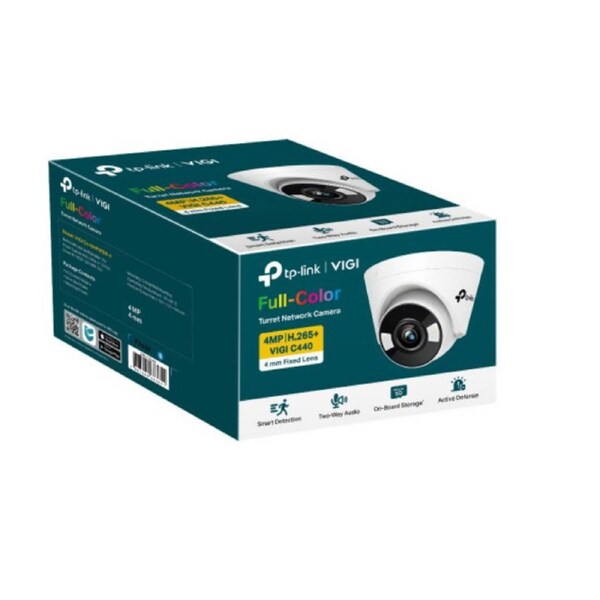 TP-Link VIGI 4MP C440(4mm) Full-Colour Turret Network Camera, 4mm Lens, Smart