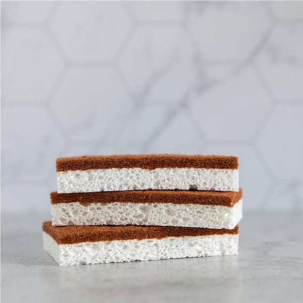 Cellulose Sponge & Coconut Scrubber - pack of 3 - Green Essentials