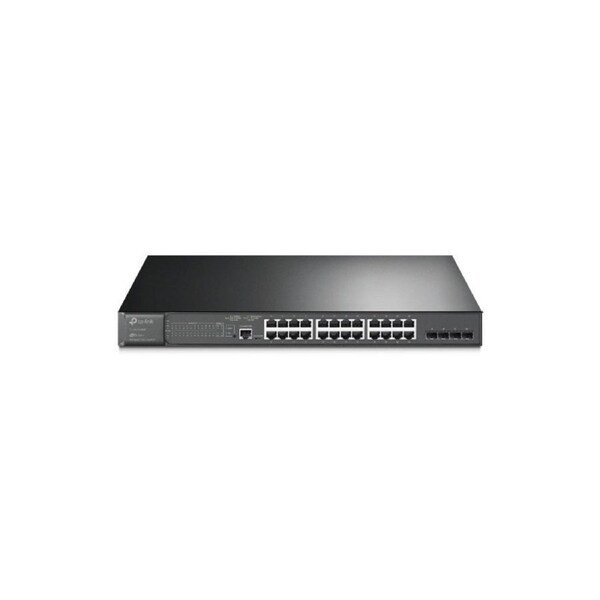 TP-Link TL-SG3428MP JetStream 28-Port Gigabit L2 Managed Switch with 24-Port PoE+, Static Routing,Omada