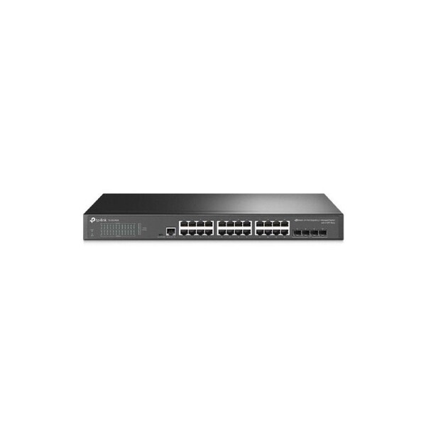 TP-Link TL-SG3428 JetStream 24-Port Gigabit L2 Managed Switch with 4 SFP Slots IGMP Snooping QoS Rack Mountable Fanless, Support Omada Controller