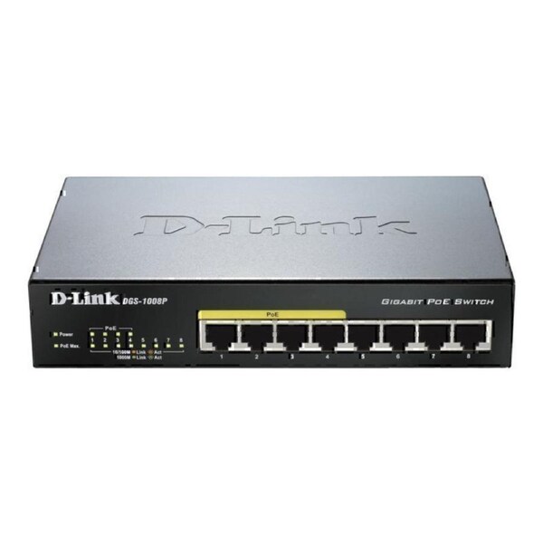 D-Link 8-Port Gigabit PoE+ Unmanaged Switch