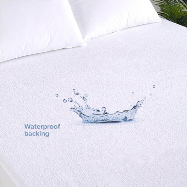 Esplanade Home Essential Waterproof Cotton Terry Mattress Protector Double