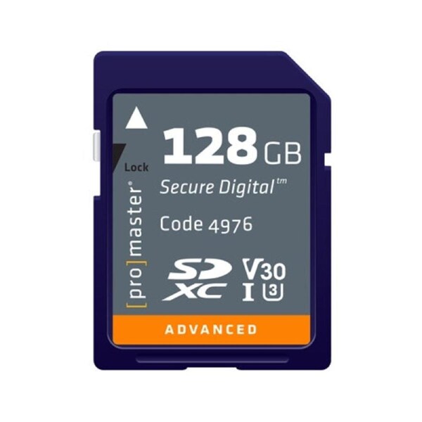 ProMaster SDXC Advanced 128GB 633x 95MB/s UHS-I, U3, V30 Memory Card
