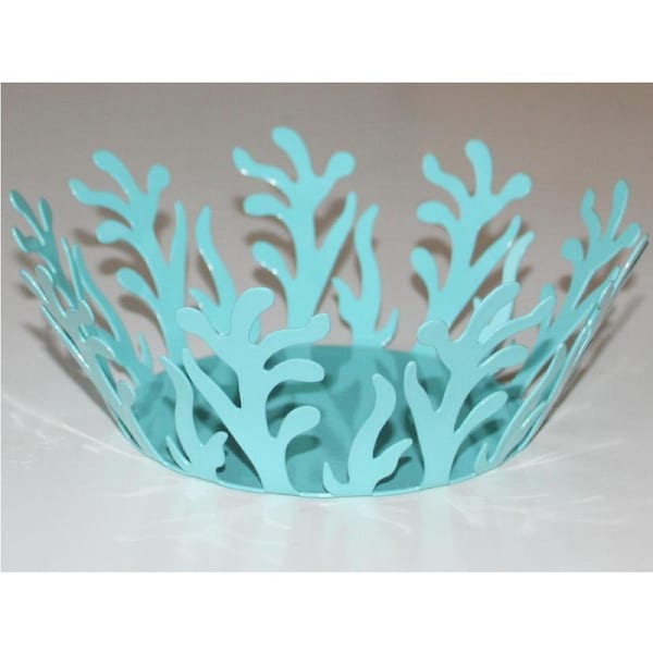 Italian Style Iron Fruit Bowl Plate ---------Light Blue Iof-07