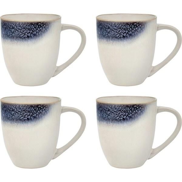 4pc Ecology 380ml Atol Mug Set Coffee/Tea Cup Home/Kitchen Stoneware Deep Blue