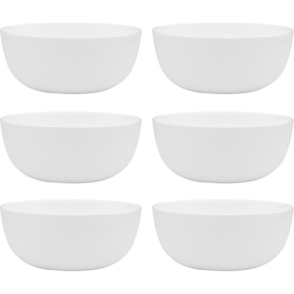 6x Ecology 16cm Canvas Noodle/Soup Bowl Coupe Kitchen Serving Dinnerware White