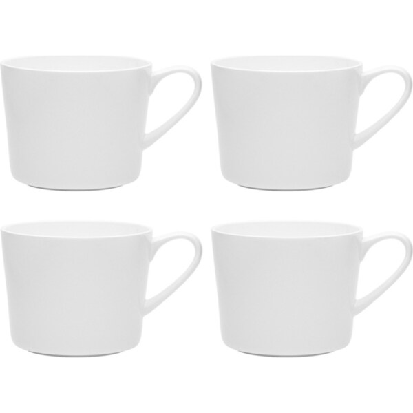 4pc Ecology 400ml Canvas Wide Mug Kitchen Coffee/Tea Drinking Cup Tableware