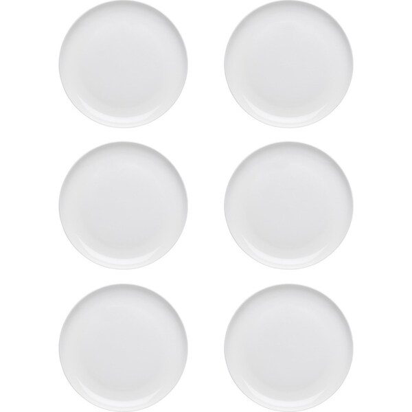 6x Ecology 27cm Canvas Dinner Plate Coupe Dinnerware Kitchen Food Platter White