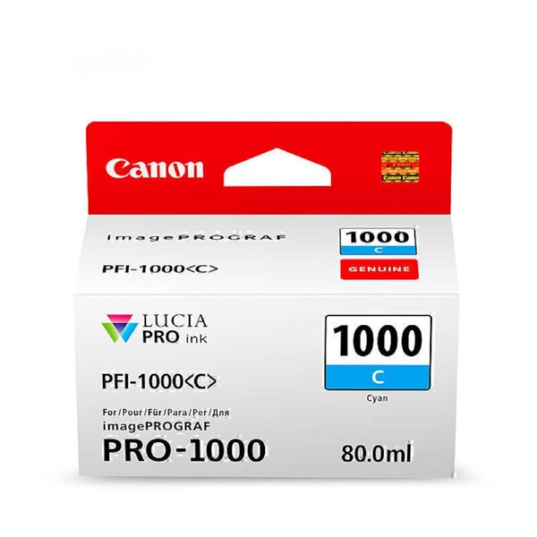 Canon PFI1000 Cyan Ink Cart