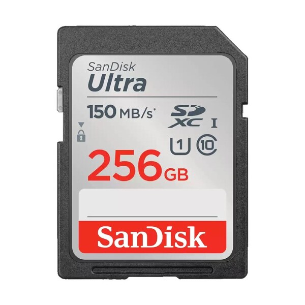 SanDisk Ultra 256GB SDHC SDXC UHS-I Memory Card 150MB/s Full HD Class 10 Speed