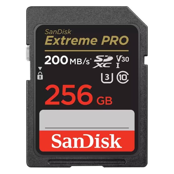 SanDisk 256GB Extreme PRO Memory Card 200MB/s Full HD & 4K UHD Class 30 Speed