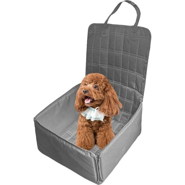 SOGA Grey Car Pet Sitting Bag Breathable Safety Travel Portable Carrier Pouch Travel Essentials