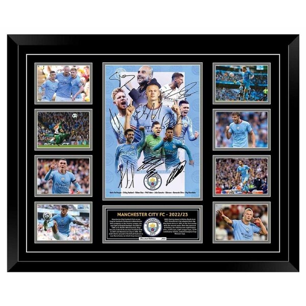 2023 Champions League Soccer Football MAN CITY Manchester City FC 56CMx46CM Memorabilia Wooden Limited Frame