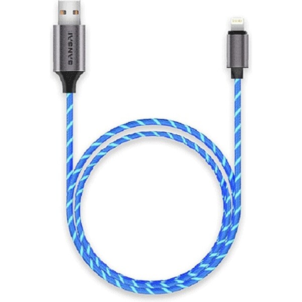 Sansai Light Up LED 8-Pin Phone/Tablet Charging Cable 1m Assorted Colours Set