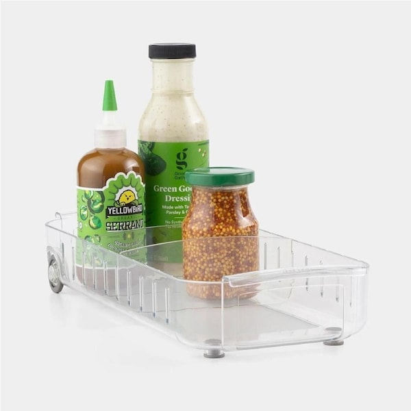 Youcopia Rollout Fridge Caddy 6' Clear Organizer Kitchen Acessories -15.2x38.1CM