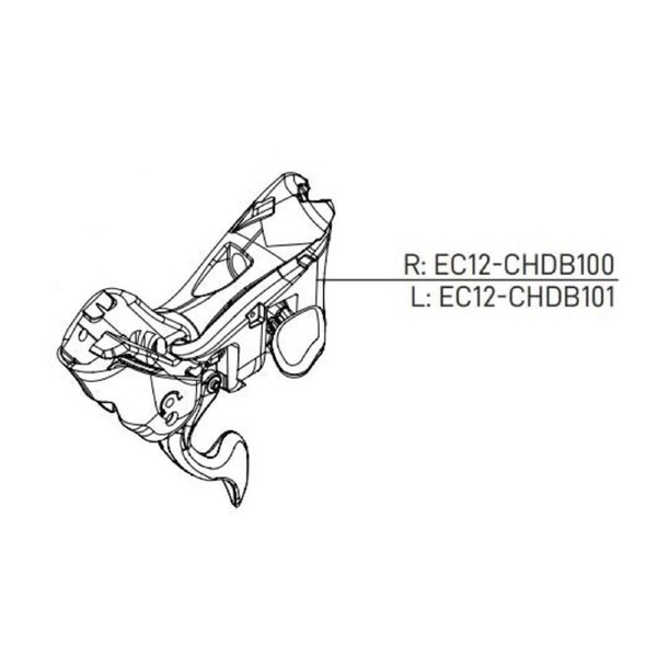 Campagnolo Chorus Ergo Power Shifter Body Right Hand without Lever 1 and Master Cylinder