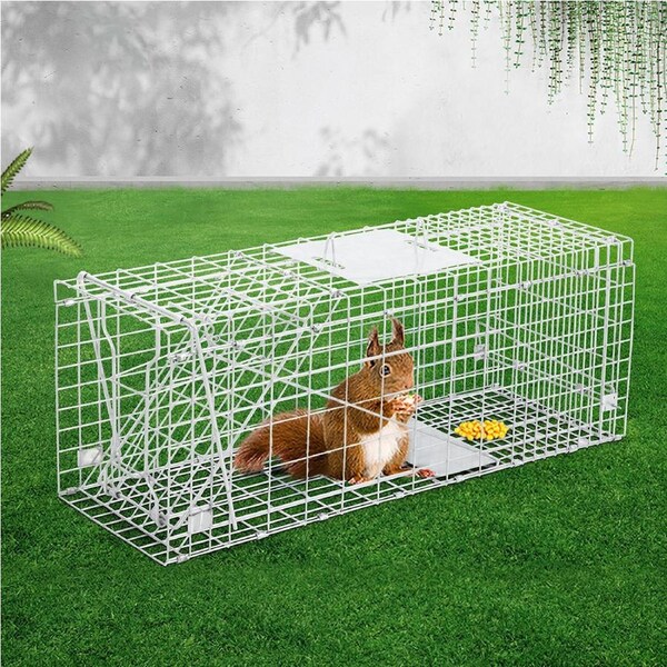 Gardeon Humane Animal Trap Cage Possum Fox Koala Rabbit Bird Cat Live Catch Folding 66x23x25cm