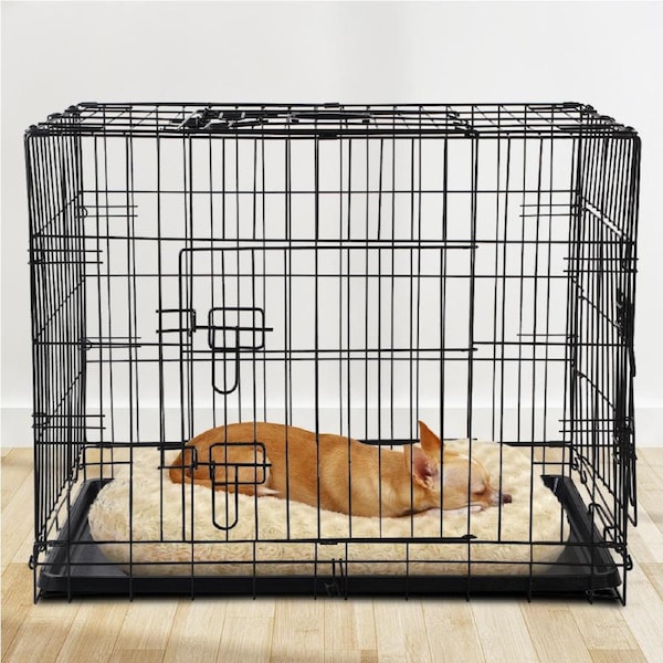 i.Pet Dog Cage Crate Kennel Fence Cat Rabbit Collapsible Metal Playpen 24" - 48" 91x60x66cm