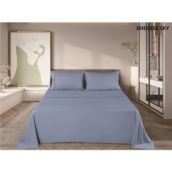 Ramesses Elite 100% Cooling Bamboo Sheet Set Queen / Endless Sky