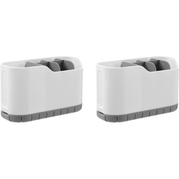 2x Boxsweden 18x11cm Brite Sink Station Cleaning Utensil Organiser Holder/Rack