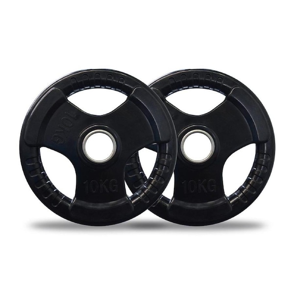 10kg Olympic Rubber Weight Plates Pair