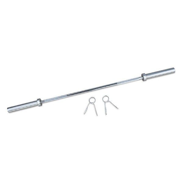 5ft Olympic Barbell 12kg with Clips