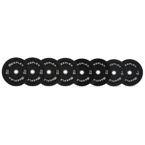 100kg Black Bumper Weight Plate Reeplex Pro