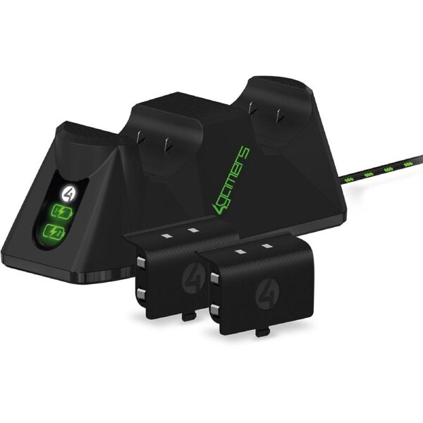 4Gamers Xbox Series X/S Wireless Controller Twin Charging Dock - Black