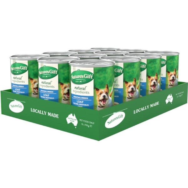 Nature's Gift Adult Wet Dog Food Loaf Chicken Vegetables & Rice 12 x 700g