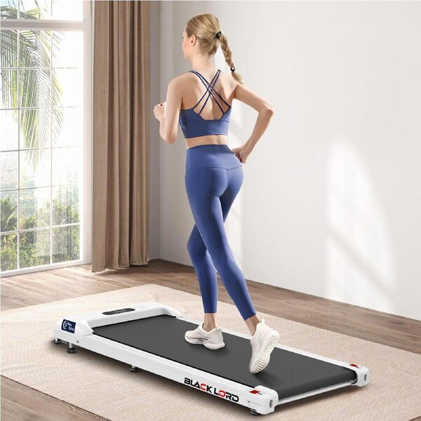 BLACK LORD Treadmill Walking Pad 38cm Belt White