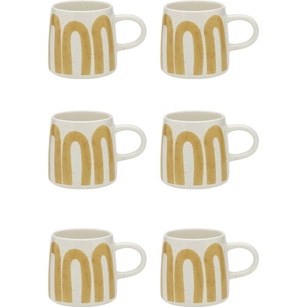 6x Ecology 340ml Stoneware Drinks Coffee/Tea Nomad Mug Dishwasher Safe Cup Amber