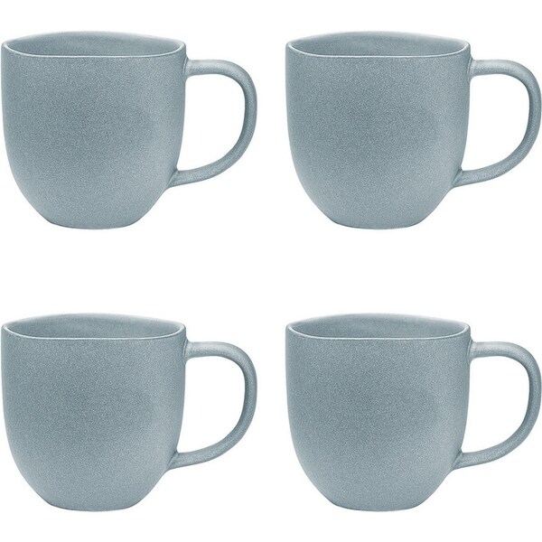 4x Ecology 340ml Stoneware Coffee Drinks Dwell Mug Dishwasher Safe Cup Pebble