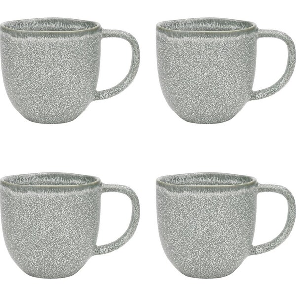 4x Ecology 340ml Stoneware Coffee Dwell Drinking Mug Dishwasher Safe Cup Jade