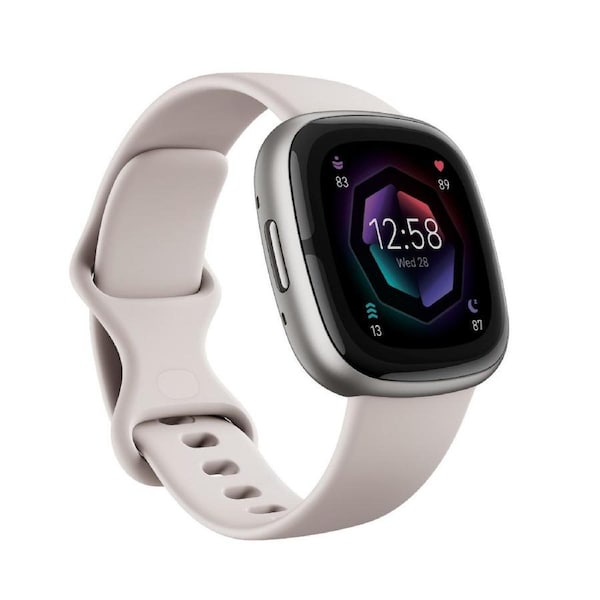 Fitbit Sense 2 Smart Watch - Lunar White / Platinum Aluminium