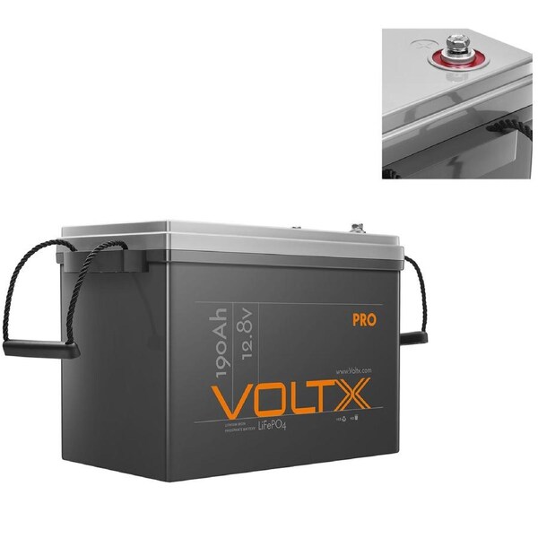 VoltX 12V 190Ah Lithium Battery 2432Wh 150A BMS Outdoor Camping Power