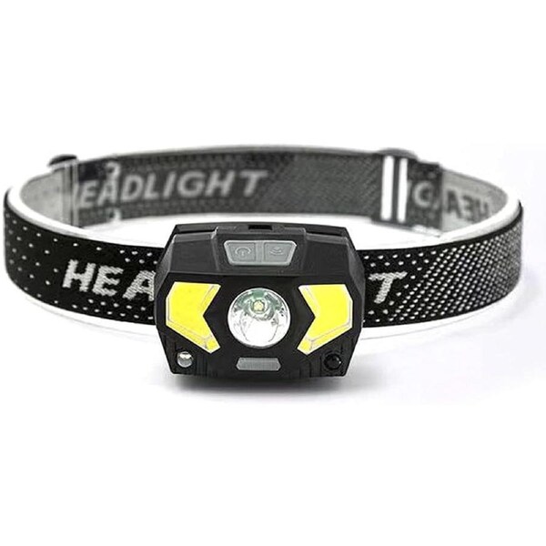 LED Head Torch Headlight COB Camping Headlamp USB Rechargeable Flashlight Lamp