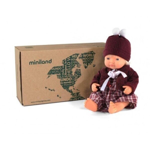 Miniland Doll 38cm Caucasian Girl and Outfit Boxed Set 31052