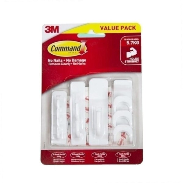 COMMAND Hooks 17500-10 MixPack of 10 Box of 2