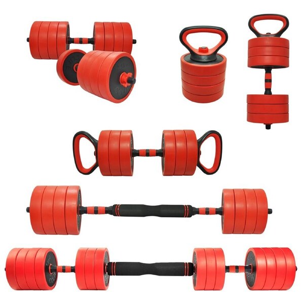 40kg Cast Iron All-in-One Multi-function Barbell Dumbbell Kettlebell Weight Set