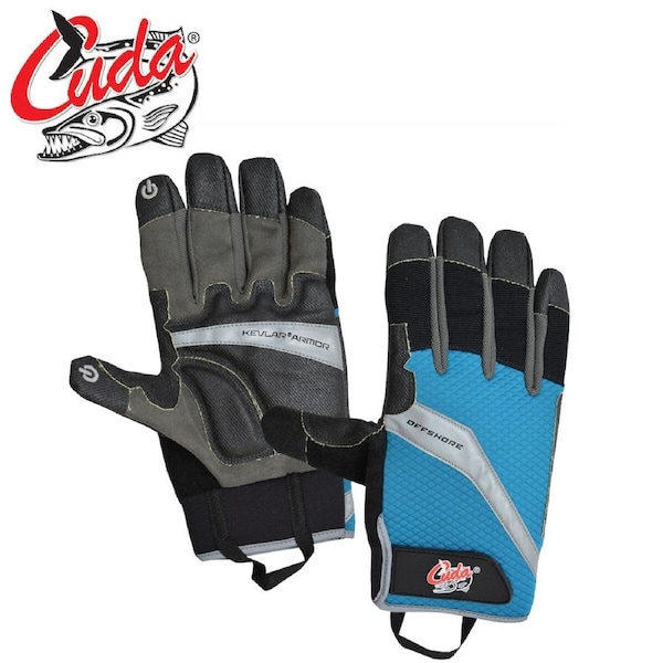 Cuda Kevlar Armor Offshore Neoprene Gloves Medium (CU-18360-001)